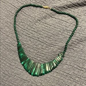 Vintage Elegant Green Beaded Necklace